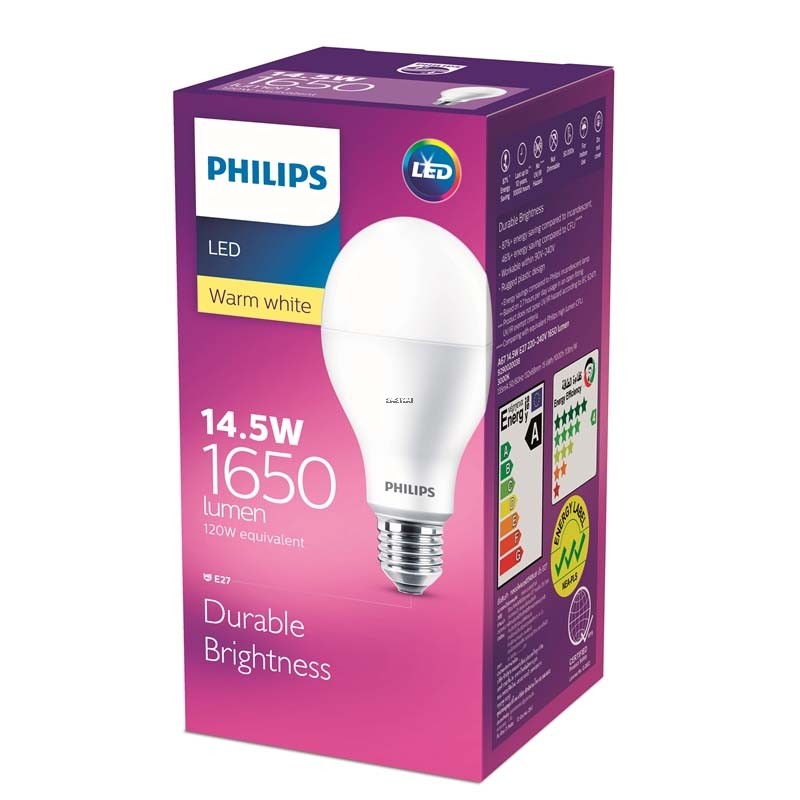 PHILIPS LEDBULB 14.5W E27 230V A67 1CT/6 AU (3000K 6500K)